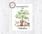 Preview: zuckersüßes  Schulheft Umschlag Tiere Bär Reh Fuchs Hausaufgabenheft in hochwertiger Hülle Einschulung Klassenwechsel von Lüttentüddel®